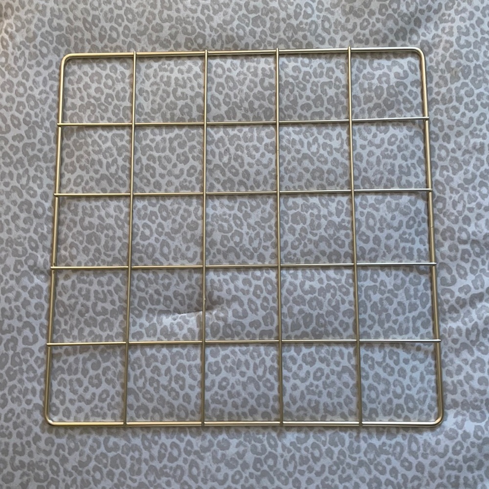 Gold Brass Picture Frame Wall Grid